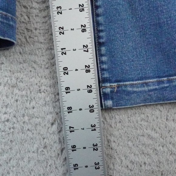 American Eagle Outfitters Super High Rise Flare Leg Jean Womens 2 Blue Denim Y2K - Picture 13 of 16